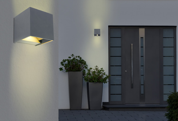 Zewnętrzny kinkiet Veronika 34168 kostka LED 6W 3000K grafitowa