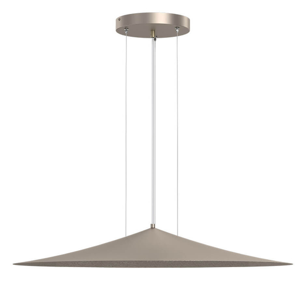 Wisząca lampa nad stół Brito 5068 Shilo stożkowa do jadalni trójkąt platyna