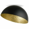 Asymetryczny plafon sufitowy 23259 kopuła misa półokrąg czarny złoty