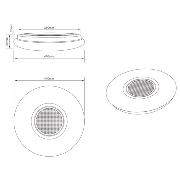 Plafon nasufitowy do sypialni Musica R69031101 LED 15W 3000-6000K biały