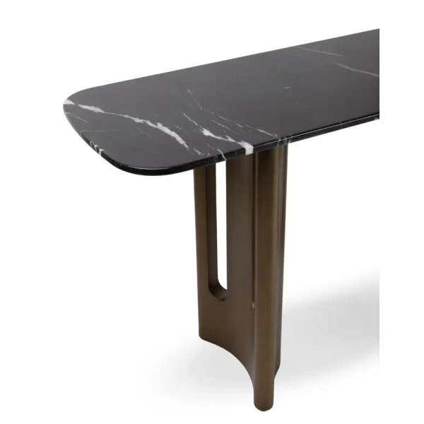 Czarna komoda ESSENZA MM001501100386 złota dekor marmuru 150cm