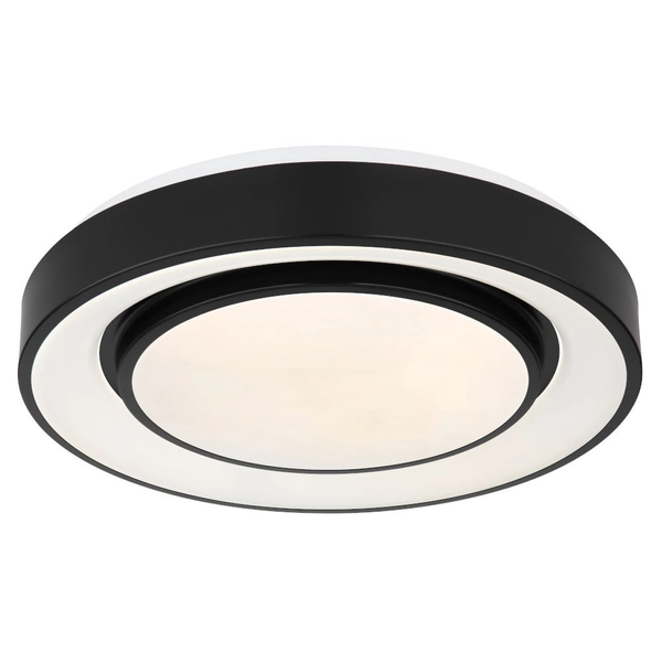Okrągła LAMPA sufitowa SULLY 41368-24 Globo metalowy plafon LED RGB 24W 3000K - 6500K czarny
