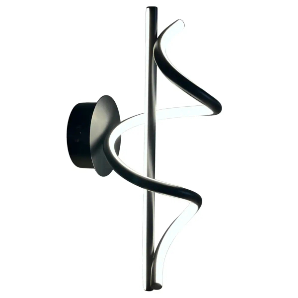 Spiralny kinkiet ścienny TWIST ML1058  LED 12W 4000K do kuchni czarny