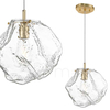 Wisząca lampa ROCK P0488-01B-U8AC szklana kamień złoty przezroczysty