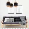 Lampa zwisowa okrągła ratan Boho 6549 TK Lighting ekologiczna czarna