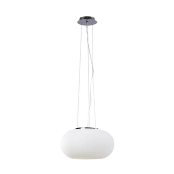 Nowoczesna lampa wisząca Inez RLD93023-3A szklana biała chrom