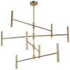 Metalowa lampa sufitowa LIVI 0181 industrialna pręty sticks pająk złoty