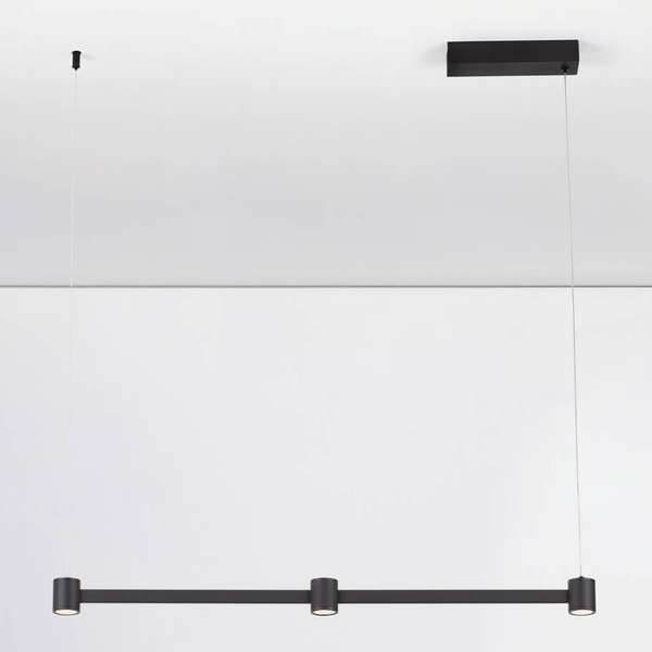 Podłużna lampa wisząca na belce PISCO LE44354 LED 21W 3000K czarna
