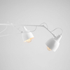 Regulowana lampa ścienna Soho 1002D 2-punktowa biała