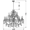 Pałacowa lampa wisząca AURORA 30-97586 szklany kryształ chrom świecznikowa