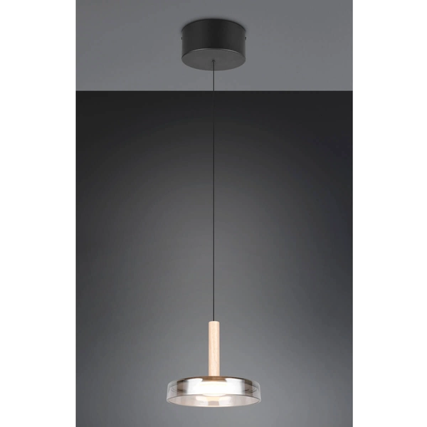 Wisząca lampa CELESTE 354910132 Trio LED 10W 3000K zwis czarny srebrny