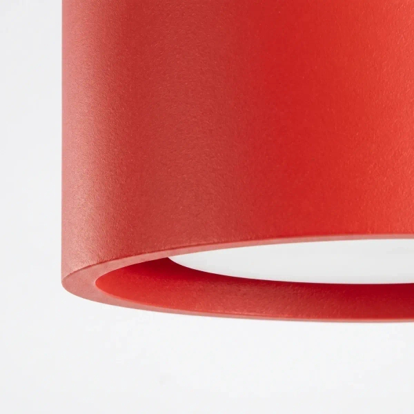 Potrójna lampa sufitowa MODO czerwona SL.2480 3xGx53 tuby metalowe
