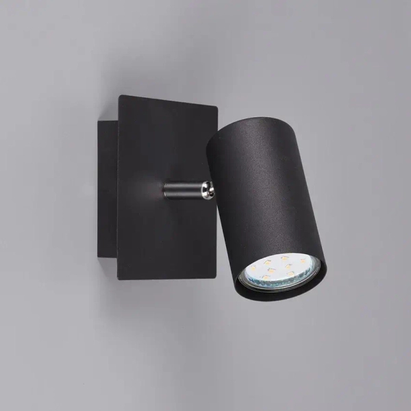 Nowoczesna lampa ścienna MARLEY 802400132 czarna tuba 1xGU10 IP20