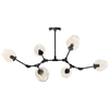 Lampa wisząca molekuły Modern orchid ST-1232-6 black transparent Step nad stół czarna