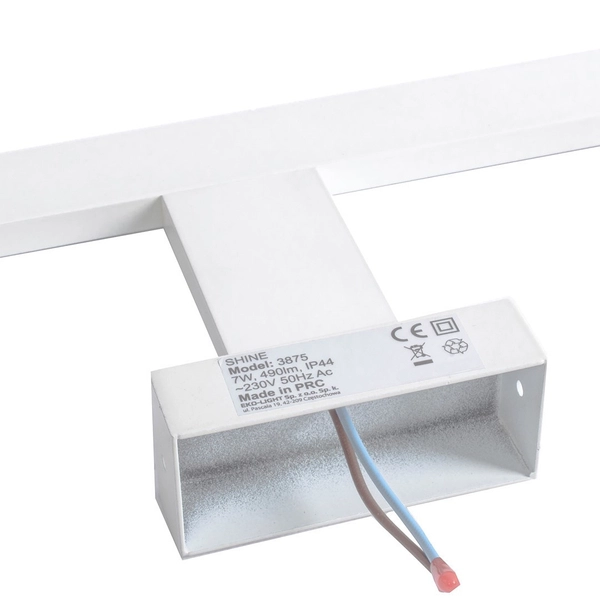 Kinkiet LAMPA ścienna SHINE ML3875 Milagro metalowa OPRAWA listwa nad lustro LED 7W 4000K do łazienki IP44 biała