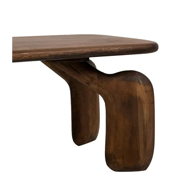 Prostokątny stolik kawowy ORIZON MM001501100344 brązowy drewniany 120x60cm