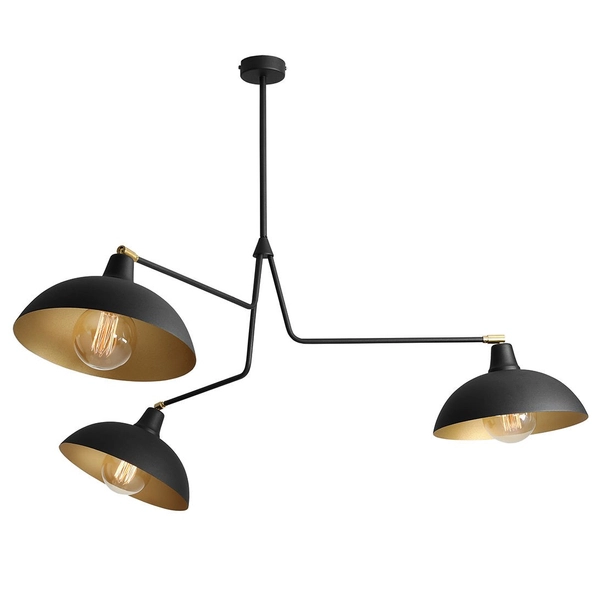 Sufitowe wysięgniki regulowane ESPACE 1036E_1 Aldex metalowe kopuły czarne