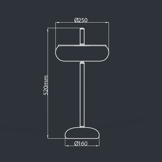 Stojąca LAMPKA biurkowa MERCURIO ML331 Milagro stołowa LAMPA LED 12W 4000K chrom