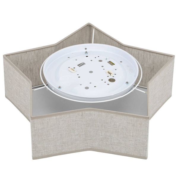 Lampa nasufitowa Star 5958 gwiazda do sypialni beżowa biała