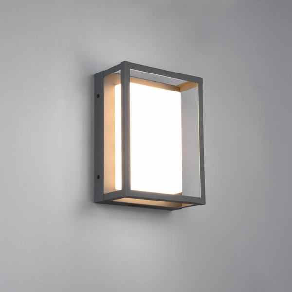 Ścienna lampa elewacyjna PORTOR DL142277860 LED 10,5W 2300-4000K IP54 antracyt