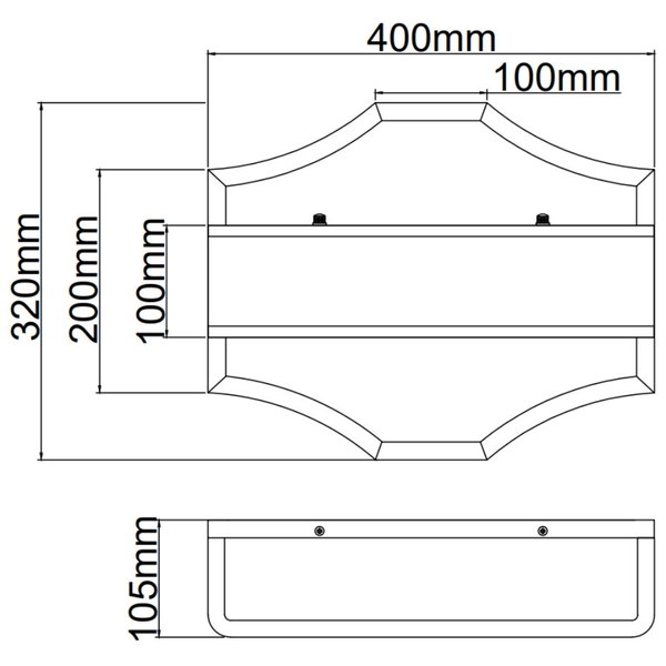 Klasyczna LAMPA ścienna Gerdo Parette Cromo Orlicki Design abażurowa OPRAWA kinkiet prostokątny chrom kremowy