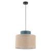 Ekologiczna zwisająca lampa Duo 3256 tuba z naturalnej juty zielony