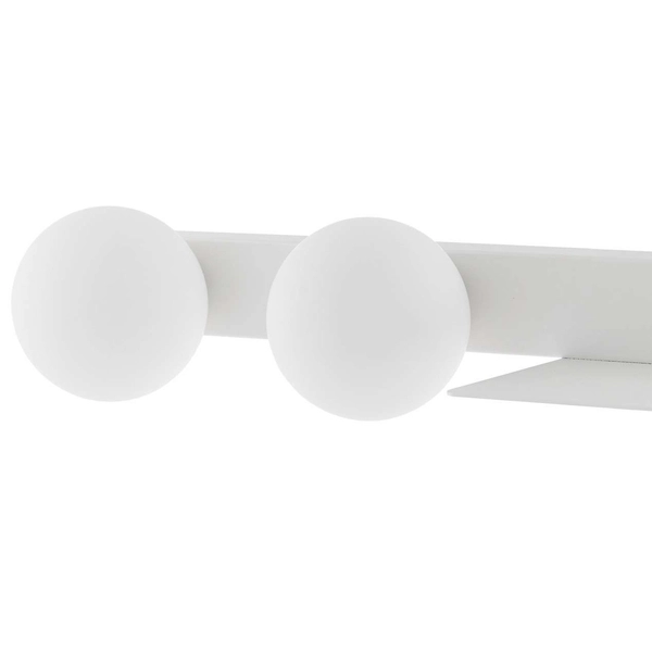 LAMPA ścienna BOTANICA 20852201 Kaspa metalowa OPRAWA półka KINKIET kule balls białe