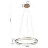 Lampa wisząca ring Midway LP-033/1P L GD Cristal Triangle Light Prestige LED 50W zmienna barwa złota