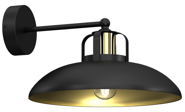 Kinkiet Felix MLP8904 nad łóżko loft czarny złoty