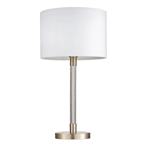 Stołowa lampka z abażurem Andromeda 71621 LED 13W 3000K chrom biały