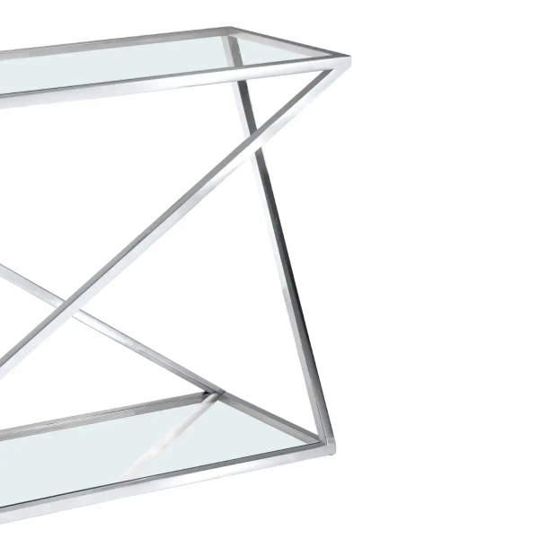 Salonowy stolik szklany Imperial IM-C1667S Cosmolight przezroczysty srebrny