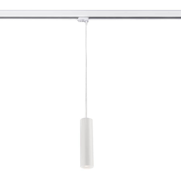 LAMPA wisząca NODA 7955 Shilo metalowa OPRAWA zwis do systemu szynowego sopel tuba biała