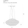 Ażurowa lampa designerska STARDUST P0432 Maxlight LED 1+8W 3000K sufitowa stal złota
