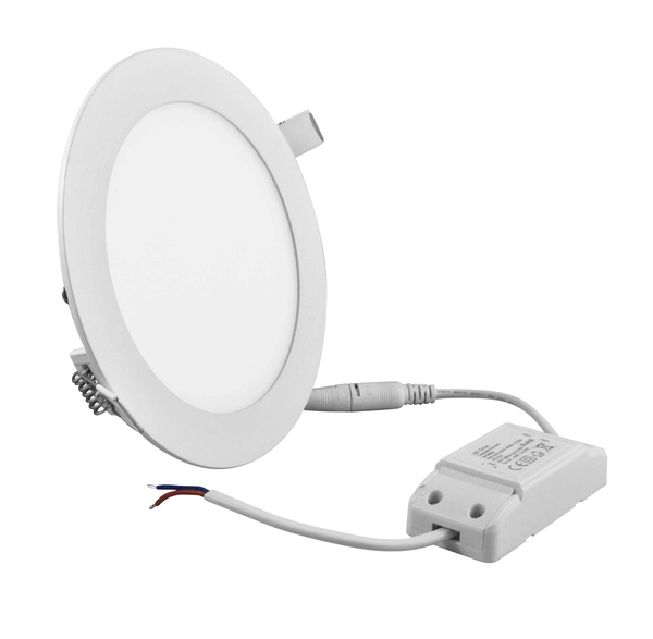 Wpust LAMPA sufitowa MARS 303486 Polux podtynkowa OPRAWA metalowa LED 12W 3000K okrągła do zabudowy biała
