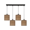 Salonowa lampa wisząca LEGNO 34-18366 wielopunktowa brązowa czarna
