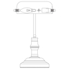 Stojąca LAMPA stołowa BANKERS 105931 Markslojd metalowa LAMPKA gabinetowa bankierska patyna zielona