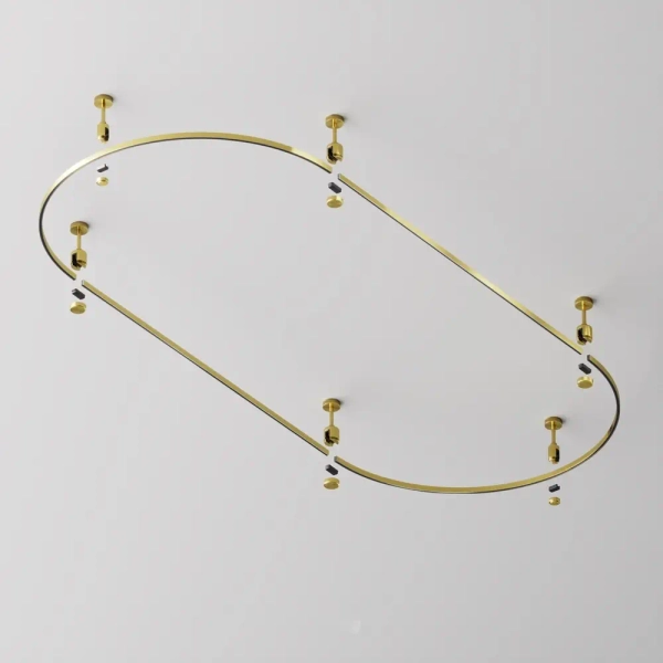 Zaokrąglowa szyna metalowa 0,8m Flarity TRX154-SR-D800-BS mosiądz