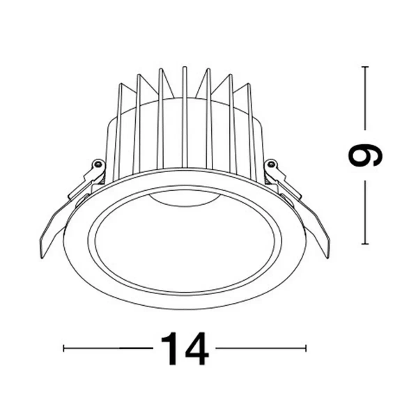 Sufitowa okrągła lampa TORVIAN LE65117 LED 20W 3000K IP67 biała