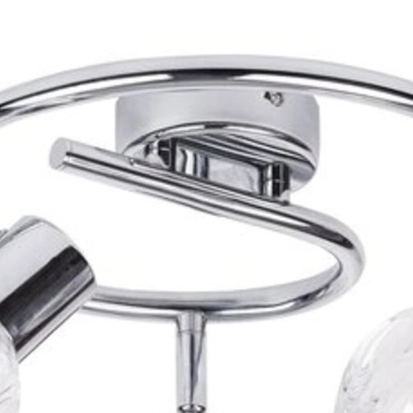 Okrągły plafon salonowy Lauren 6093 Rabalux potrójna szklana chromowana