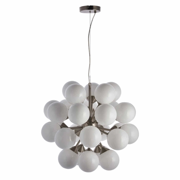 Molekułowa lampa wisząca Oscar 77587 Endon wielopunktowa biała nikiel