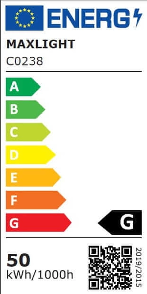 Sypialniany plafon Lotto C0238 LED 40W+10W 3000K bańka biały czarny
