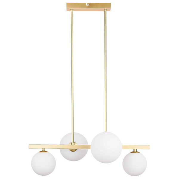 Wisząca lampa modernistyczna KAMA 34-73426 kule balls mosiężne białe