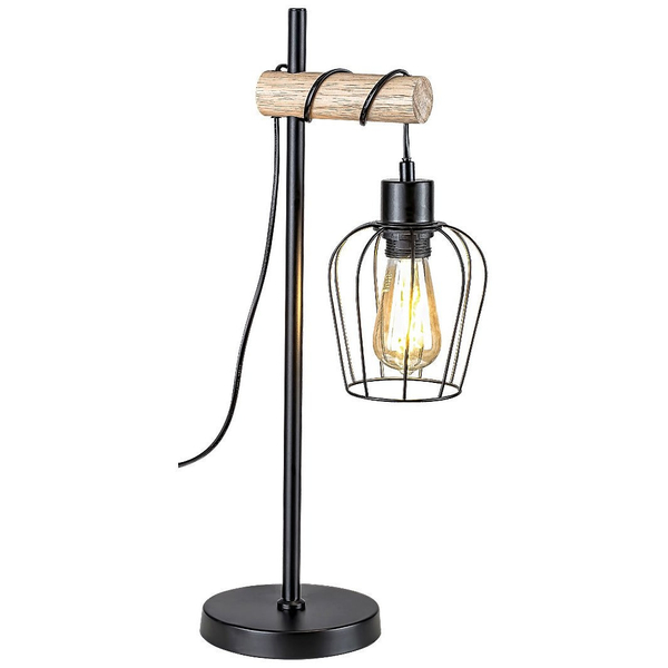Stojąca LAMPKA stołowa FABIAN 5245 Rabalux industrialna LAMPA biurkowa czarna
