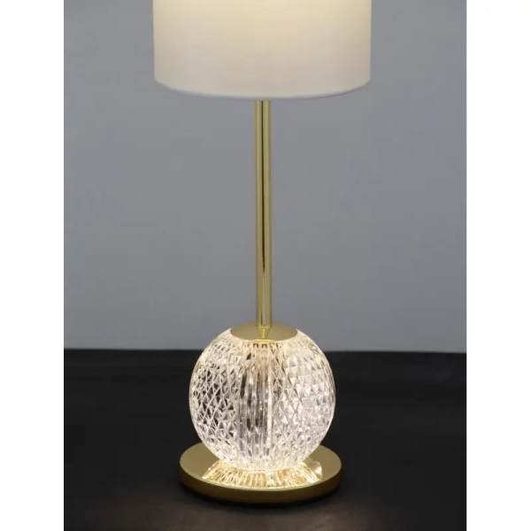 Nocna lampa tuba BRILLE LE42694 LED 13W złoty biały przezroczysty