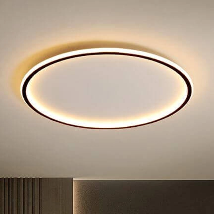 Dup.Plafon LAMPA sufitowa MODERN MD1803-R50-Y Abigali metalowa OPRAWA okrągła LED 36W 3000K - 5000K plafoniera z pilotem czarny