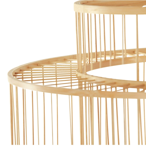 Lampa wisząca ratanowa Stela LP-2026/1P japandi do salonu beżowa