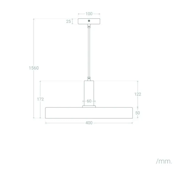 Okrągła lampa wisząca Dario ABR-LWO-DARIO-B metalowa biała złota