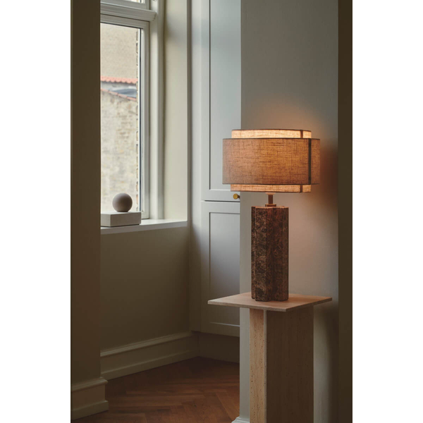 Stołowa lampka do sypialni TAKAI 2320445018 marmurowa beżowa