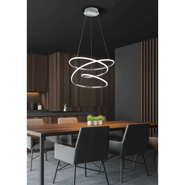 Nowoczesna lampa wisząca Bologna R37051106 chrom LED 36W 4000K