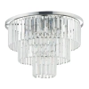 Lampa sufitowa glamour CRISTAL 7628 kryształowa srebrna przezroczysta